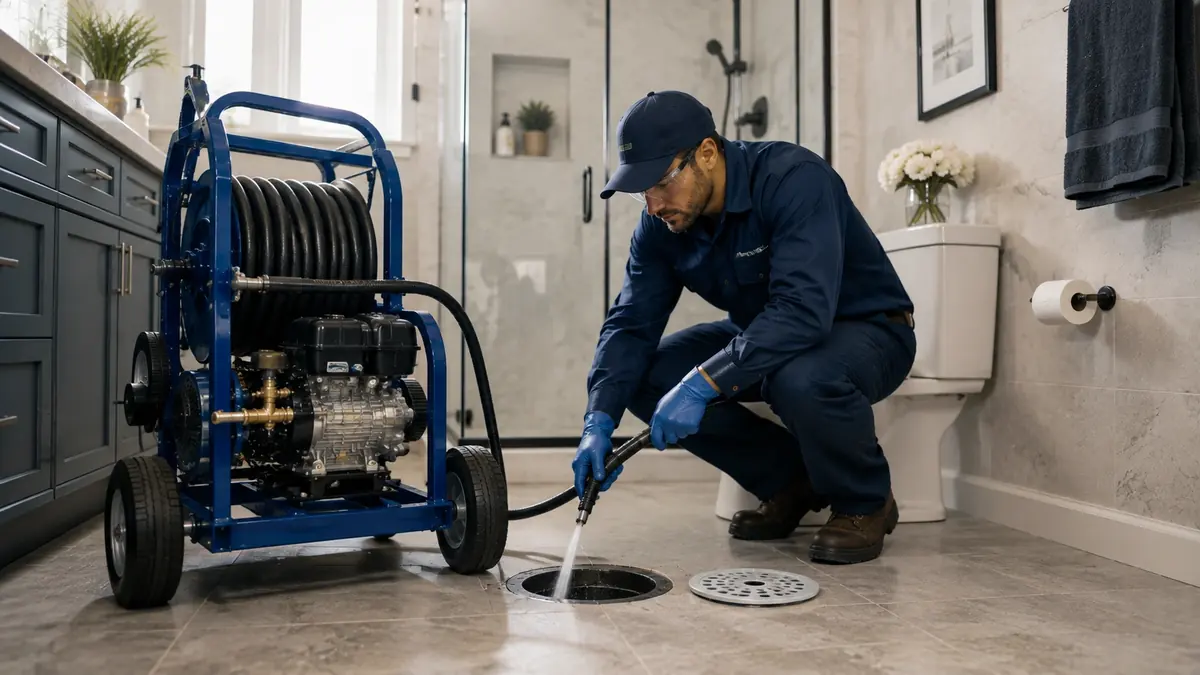 Bathroom Drain Hydro Jetting in Yucca Valley