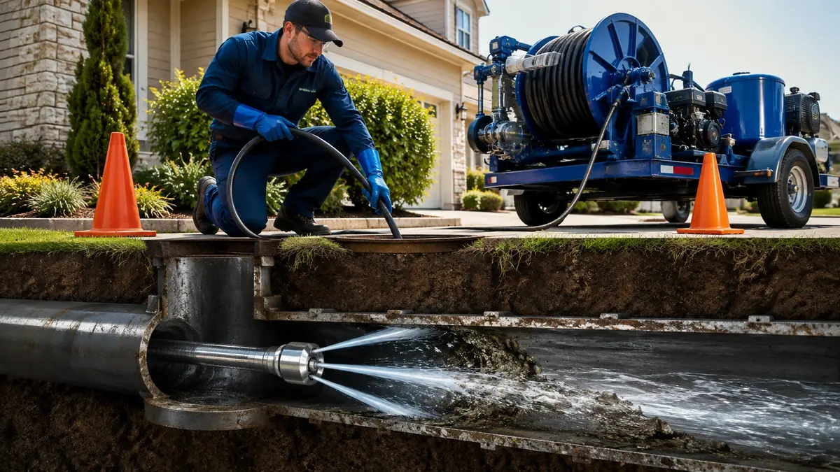 Main Sewer Line Hydro Jet Cleaning in Yucca Valley