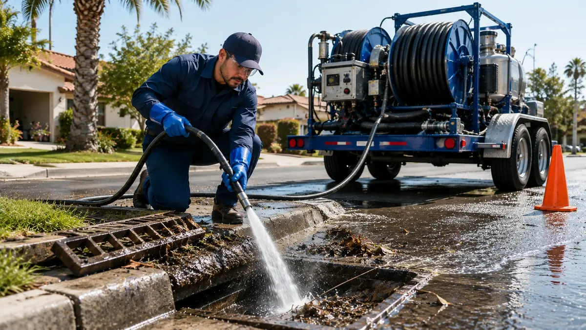 Storm Drain Hydro Jet Cleaning in Yucca Valley