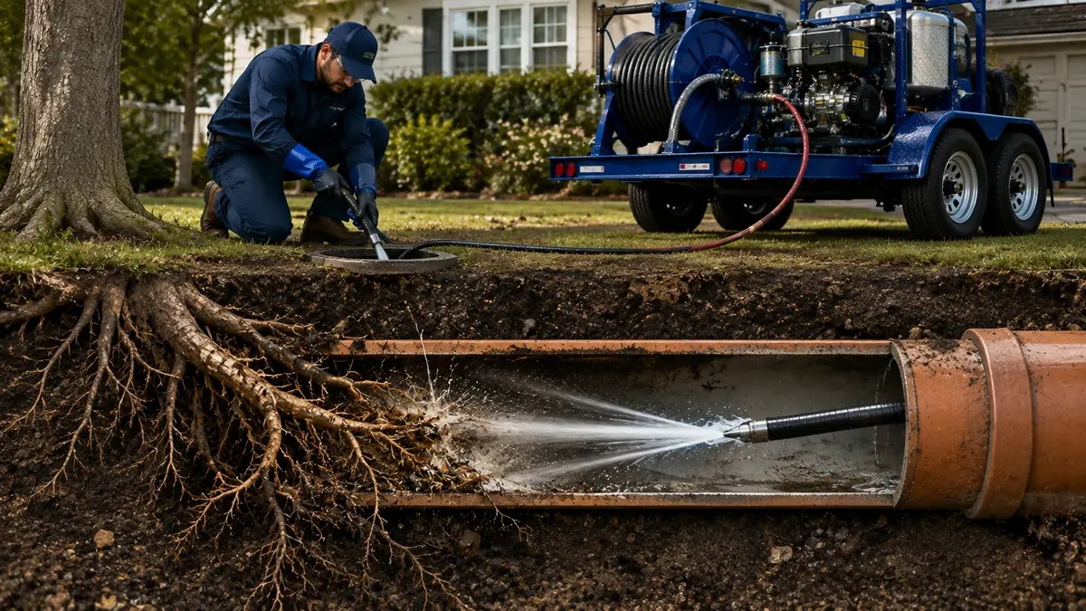 Tree Root Removal with Hydro Jetting in Yucca Valley